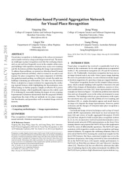Attention-based Pyramid Aggregation Network for Visual Place Recognition