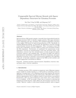 Compressible Spectral Mixture Kernels with Sparse Dependency Structures
  for Gaussian Processes