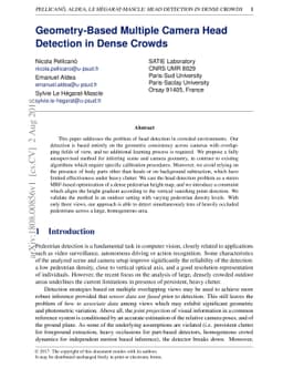 Geometry-Based Multiple Camera Head Detection in Dense Crowds