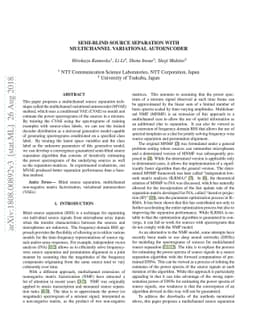 Semi-blind source separation with multichannel variational autoencoder