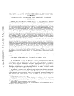Machine Learning of Space-Fractional Differential Equations