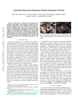 Real-Time Object Pose Estimation with Pose Interpreter Networks