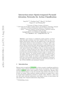 Interaction-aware Spatio-temporal Pyramid Attention Networks for Action
  Classification