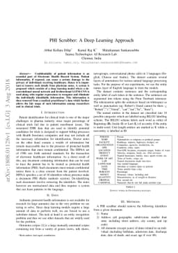 PHI Scrubber: A Deep Learning Approach