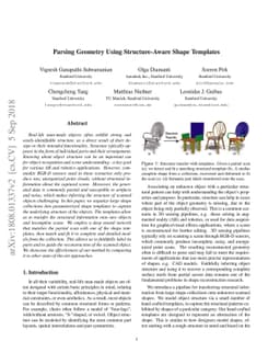 Parsing Geometry Using Structure-Aware Shape Templates