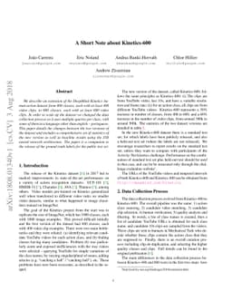 A Short Note about Kinetics-600