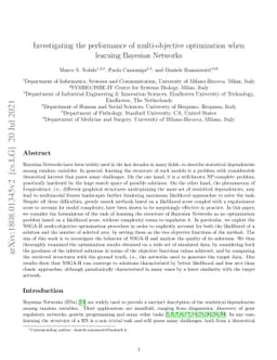 Investigating the performance of multi-objective optimization when
  learning Bayesian Networks