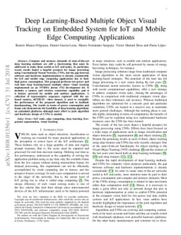 Deep Learning-Based Multiple Object Visual Tracking on Embedded System
  for IoT and Mobile Edge Computing Applications