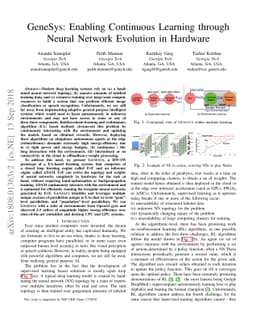 GeneSys: Enabling Continuous Learning through Neural Network Evolution
  in Hardware