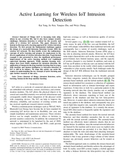 Active Learning for Wireless IoT Intrusion Detection