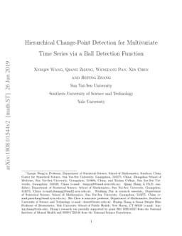 Hierarchical Change-Point Detection for Multivariate Time Series via a
  Ball Detection Function
