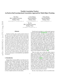 Tracklet Association Tracker: An End-to-End Learning-based Association
  Approach for Multi-Object Tracking