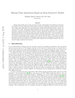 Missing Value Imputation Based on Deep Generative Models