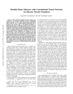 Detailed Dense Inference with Convolutional Neural Networks via Discrete
  Wavelet Transform