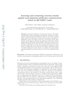 Assessing and countering reaction attacks against post-quantum
  public-key cryptosystems based on QC-LDPC codes
