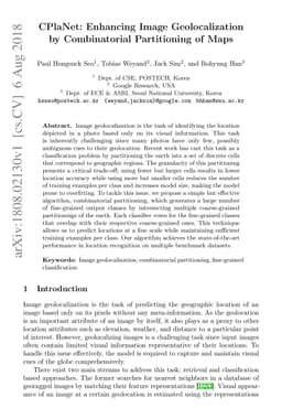 CPlaNet: Enhancing Image Geolocalization by Combinatorial Partitioning
  of Maps