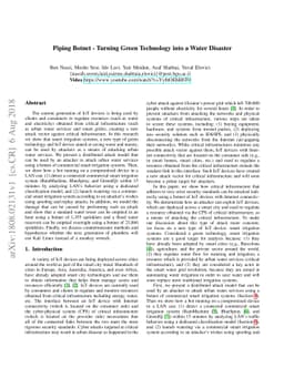Piping Botnet - Turning Green Technology into a Water Disaster
