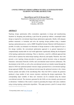 A novel topology design approach using an integrated deep learning
  network architecture