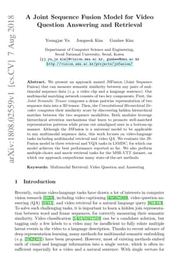 A Joint Sequence Fusion Model for Video Question Answering and Retrieval