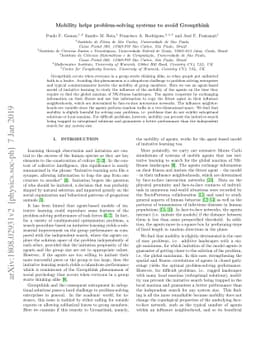 Mobility helps problem-solving systems to avoid Groupthink