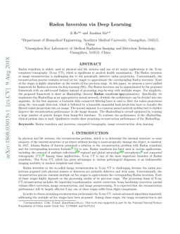 Radon Inversion via Deep Learning