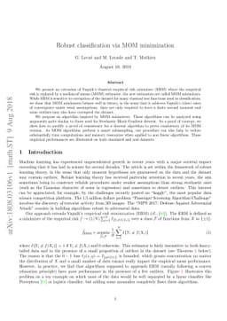 Robust classification via MOM minimization