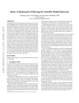OBOE: Collaborative Filtering for AutoML Model Selection