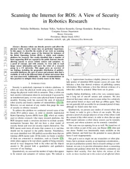 Scanning the Internet for ROS: A View of Security in Robotics Research