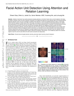 Facial Action Unit Detection Using Attention and Relation Learning