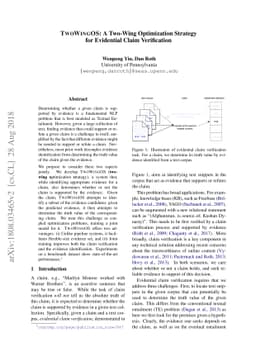 TwoWingOS: A Two-Wing Optimization Strategy for Evidential Claim
  Verification