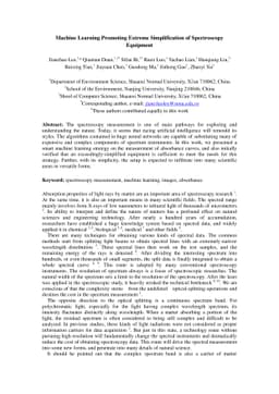 Machine Learning Promoting Extreme Simplification of Spectroscopy
  Equipment