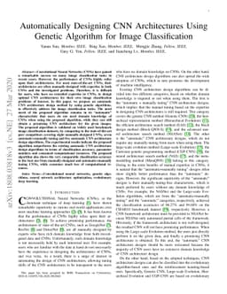 Automatically designing CNN architectures using genetic algorithm for
  image classification