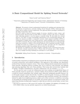 A Basic Compositional Model for Spiking Neural Networks