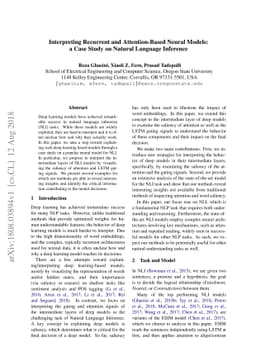 Interpreting Recurrent and Attention-Based Neural Models: a Case Study
  on Natural Language Inference