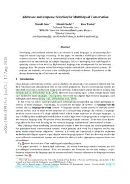 Addressee and Response Selection for Multilingual Conversation