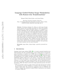 Language Guided Fashion Image Manipulation with Feature-wise
  Transformations