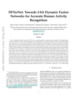 DFTerNet: Towards 2-bit Dynamic Fusion Networks for Accurate Human
  Activity Recognition