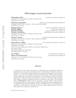 iNNvestigate neural networks!
