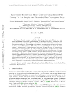 Randomized Hamiltonian Monte Carlo as Scaling Limit of the Bouncy
  Particle Sampler and Dimension-Free Convergence Rates