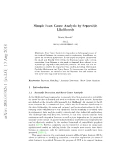 Simple Root Cause Analysis by Separable Likelihoods