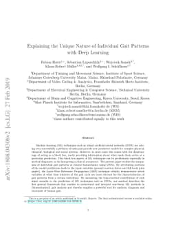 Explaining the Unique Nature of Individual Gait Patterns with Deep
  Learning