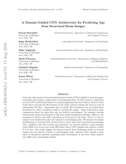 A Domain Guided CNN Architecture for Predicting Age from Structural
  Brain Images