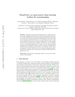 DeepNeuro: an open-source deep learning toolbox for neuroimaging
