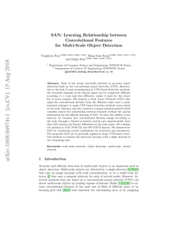 SAN: Learning Relationship between Convolutional Features for
  Multi-Scale Object Detection