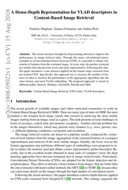 A Dense-Depth Representation for VLAD descriptors in Content-Based Image
  Retrieval