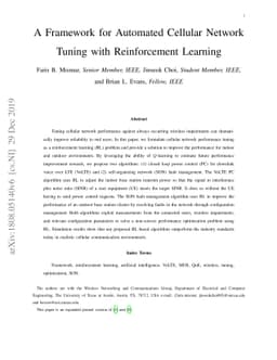 A Framework for Automated Cellular Network Tuning with Reinforcement
  Learning