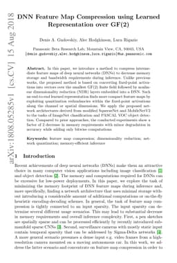 DNN Feature Map Compression using Learned Representation over GF(2)