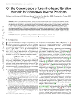 On the Convergence of Learning-based Iterative Methods for Nonconvex
  Inverse Problems
