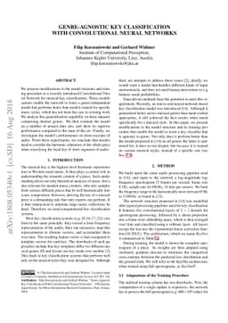Genre-Agnostic Key Classification With Convolutional Neural Networks