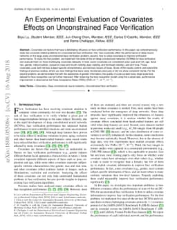 An Experimental Evaluation of Covariates Effects on Unconstrained Face
  Verification